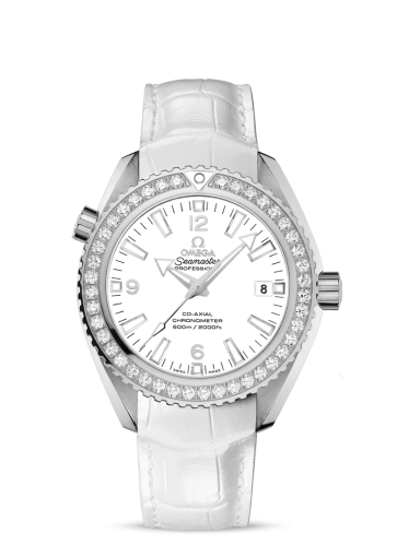 Omega Seamaster Planet Ocean 600M Co-Axial 42 Stainless Steel / Diamond / White / Alligator